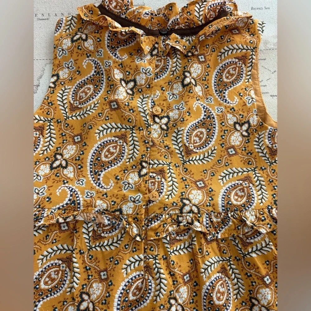 Janie and Jack Paisley Ruffle Tiered Dress Size 7